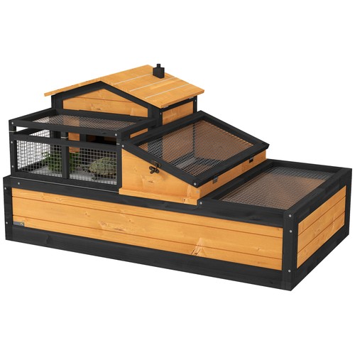 Pawhut wooden tortoise house - wooden,