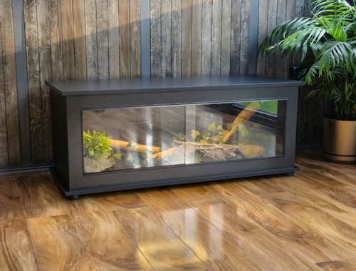 Black vivarium tortoise house - black,