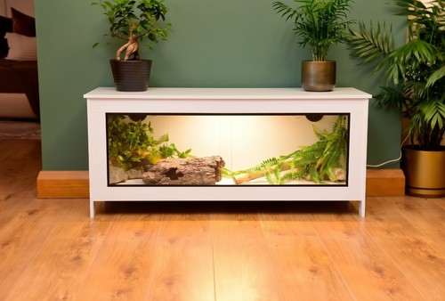 White vivarium tortoise house - vivarium/tortoise,