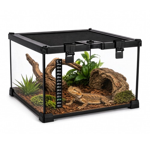Glass reptile terrarium - terrarium, insect